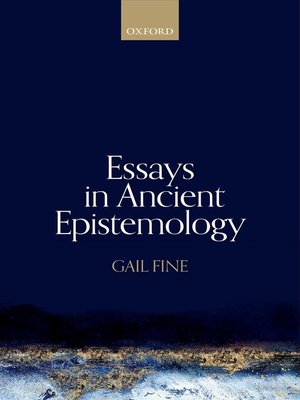 cover image of Essays in Ancient Epistemology